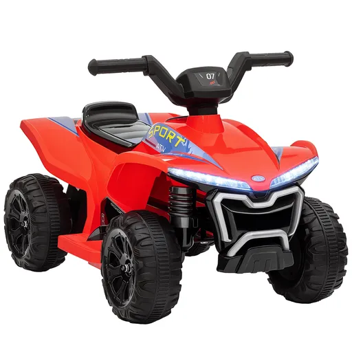 AIYAPLAY Quad electric copil 6V mașină electrică copii viteză de 2,5 km/h pentru copii 18-36 luni 71 x 40,5 x 45 cm roșu | Aosom Romania