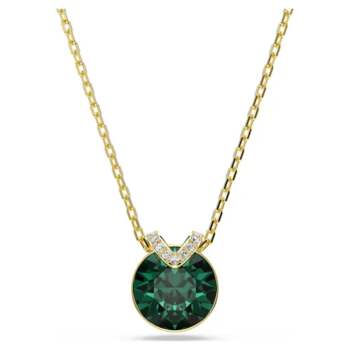 Swarovski Colier frumos placat cu aur cu cristal verde Bella 5735387