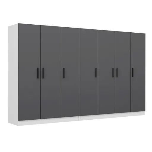 Dulap pentru haine, Hanah Home, Kale, 315x190x52 cm, Antracit