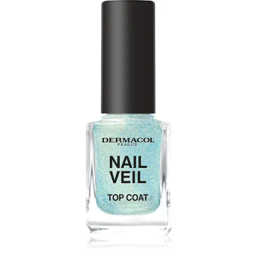 Dermacol Nail Veil lac de unghii/parte sus strălucitor culoare Sparkling Ocean 11 ml