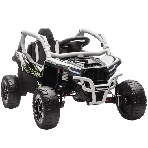 AIYAPLAY Vehicul off-road electric 12V pentru copii, telecomandă, lumini LED, muzică, claxon, pentru copii de 3-8 ani, gri | Aosom Romania