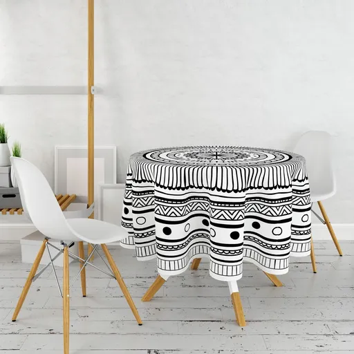 Fata de masa, Hermia, 994PRL1111, Diametru: 160 cm, Multicolor