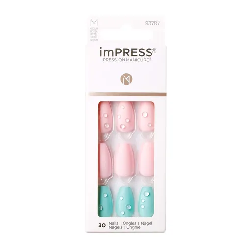 KISS Unghii autoadezive imPRESS Nails Dew Drop 30 buc