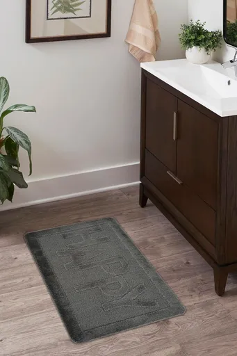 Covoras de baie, L'essentiel Maison, Happy, 60x100 cm, Antracit