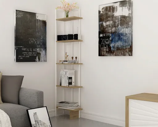 Corp biblioteca, Hanah Home, Alice, Stejar / Alb