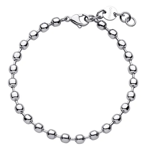 S'Agapõ Brățară cu mărgele pentru bărbați din oțel Ripple SRP61