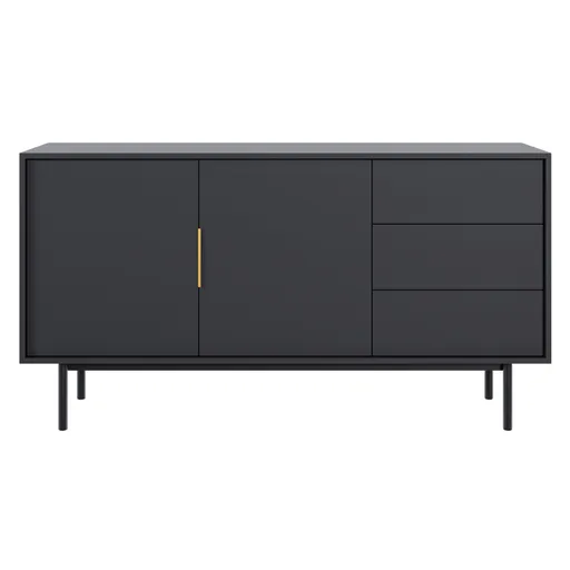 Comodă VIVALA 2D3S, negru