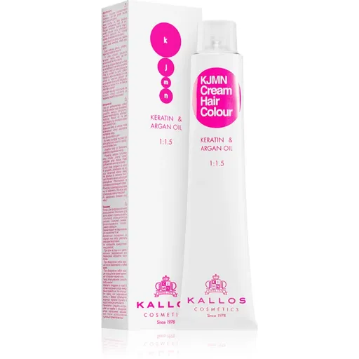 Kallos KJMN Professional Cream Hair Colour Keratin & Argan Oil culoare par cu keratina si ulei de argan culoare 5.53 Cacao 100 ml