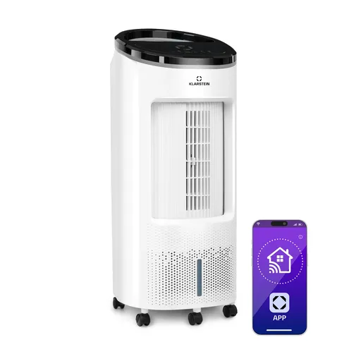 Klarstein IceWind Plus Smart 4-în-1, răcitor de aer, ventilator, umidificator, purificator de aer, control prin aplicație