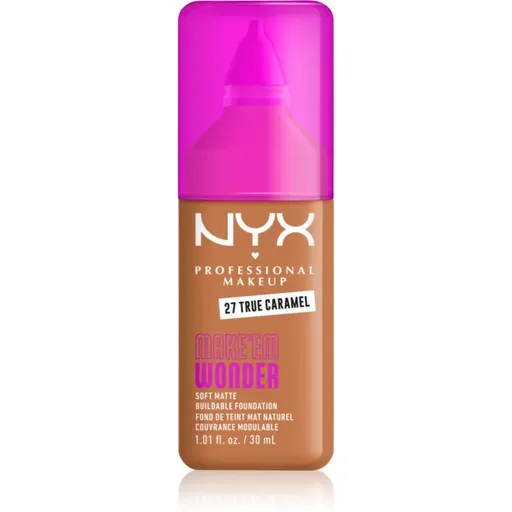 NYX Professional Makeup Make ‘Em Wonder make-up usor matifiant culoare 27 True Caramel 30 ml