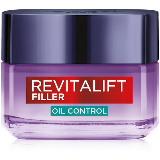 L’Oréal Paris Revitalift Filler Oil Control crema puternic hidratanta pentru ten gras și mixt 50 ml