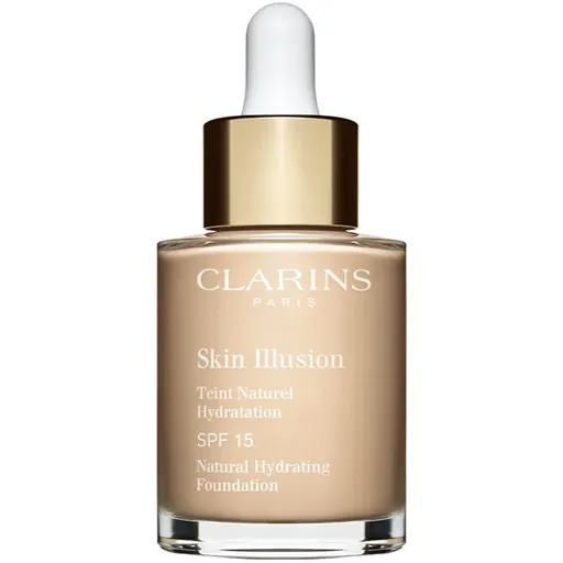 Clarins Skin Illusion Natural Hydrating Foundation makeup radiant cu hidratare SPF 15 culoare 103N Ivory 30 ml