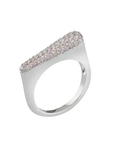 Guess Inel la modă de argint cu zirconiu cubic Nuances JSBR04503JWRH 52 mm