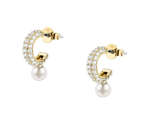 Morellato Cercei placați cu aur cu perlă naturală și zirconi cubici Perla SXU53