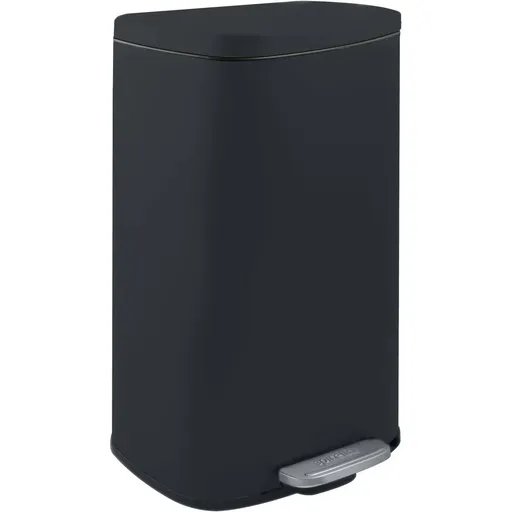 Coș de gunoi cu pedală soft-close Spirella Akira 30 l, negru mat, negru, 30 l
