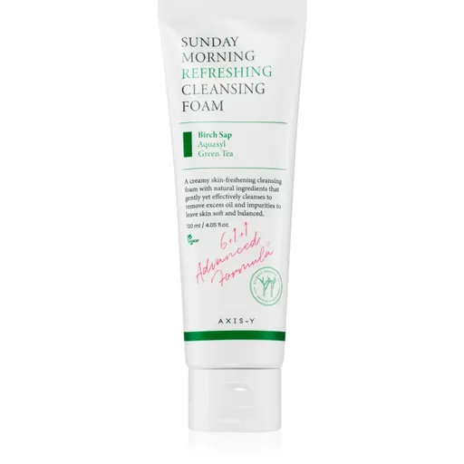 AXIS-Y 6+1+1 Advanced Formula Sunday Morning Refreshing Cleansing Foam spuma cremoasa pentru o curatare profunda pentru piele sensibilă 120 ml