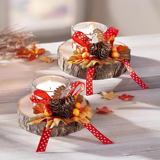 Suport pentru lumânare Lemn, 2 buc.