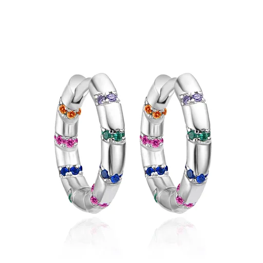 Agato Cercei rotunzi jucăuși cu zirconii colorate AGT-E252KC