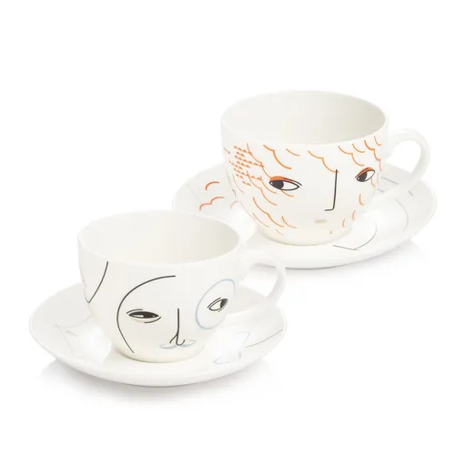 Set de 2 cești cu farfurie Tescoma myCOFFEEEmotions