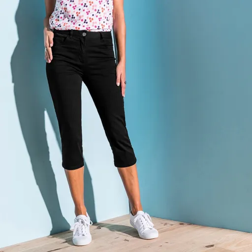 Pantaloni capri de slăbire cu efect de burtă plată