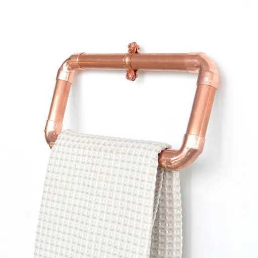 Raft de perete, Hanah Home, Cop004, 22x12x5 cm, Auriu roz