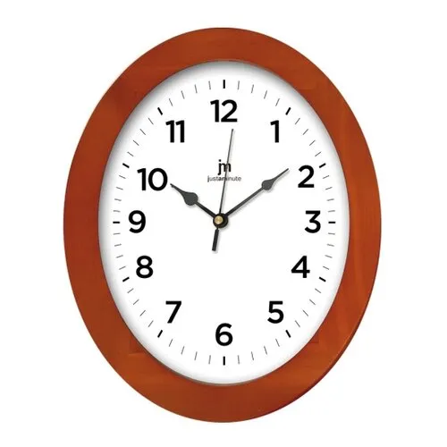 Ceas de perete Lowell 21037C cu design 33 x 26 cm, maro deschis