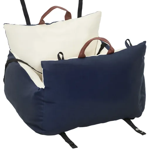 Scaun Auto PawHut pentru Câini Mici cu Lesă de Siguranță, Detașabil și Lavabil, Albastru | Aosom Romania