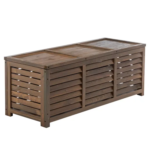 Cutie de depozitare pentru grădină, maro, LADAM