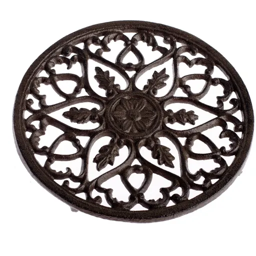 Suport din fontă pentru oală Mandalle negru,diametru 19 cm