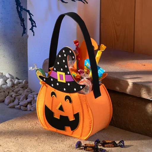 Geantă de Halloween Dovleac cu pălărie