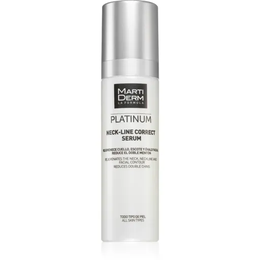 MartiDerm Platinum Neck-Line Correct Serum ser intensiv cu efect de lifting pentru fermitatea gâtului și a bărbiei 50 ml