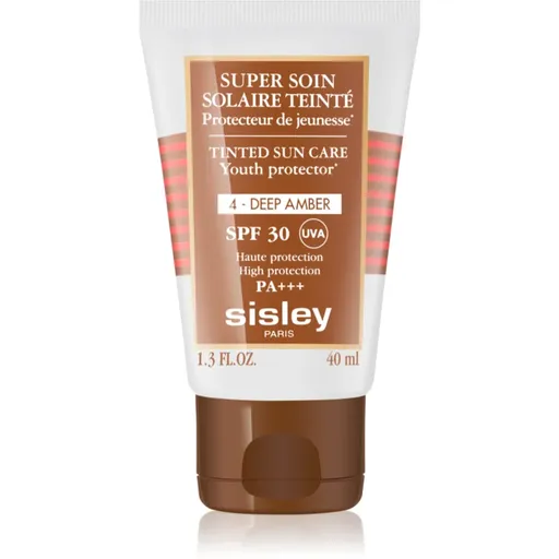 Sisley Super Soin Solaire Teinté crema de fata cu efect de protectie SPF 30 culoare 4 Deep Amber  40 ml