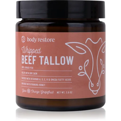 Body Restore Whipped Beef Tallow Balm Orange Grapefruit crema de corp nutritiva fara parfum 71 g