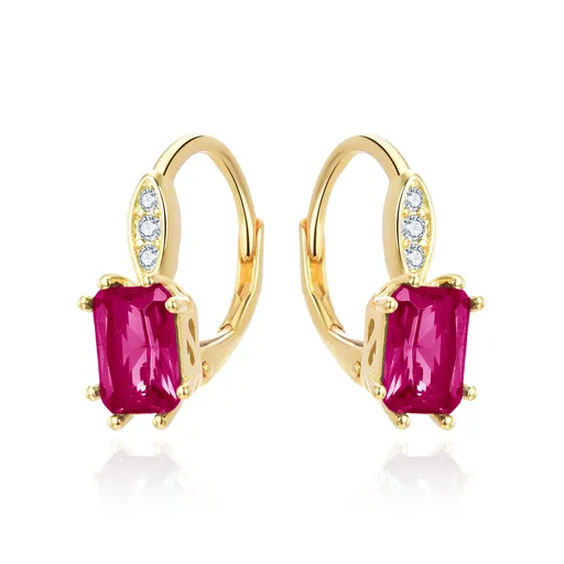 Beneto Cercei din argint cu cristal roșu AGUC3350R-GOLD