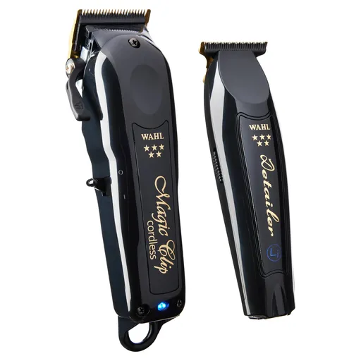 Set Combo Wahl Masina De Tuns Profesionala Magic Clip Cordless + Masina De Contur Detailer Li Negru