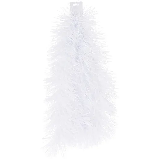 Beteală de Crăciun Gleam alb, 2 m