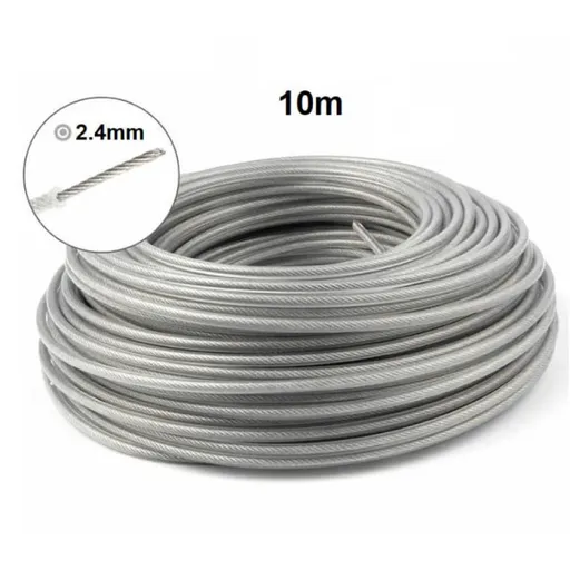 Fir motocoasa insertie otel 2.4mm x 10m rotund