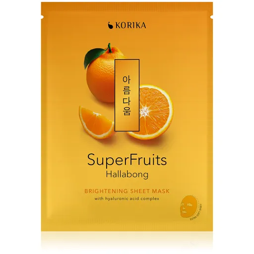 KORIKA Mască tip șervețel iluminatoare SuperFruits Hallabong (Brightening Sheet Mask) 25 g
