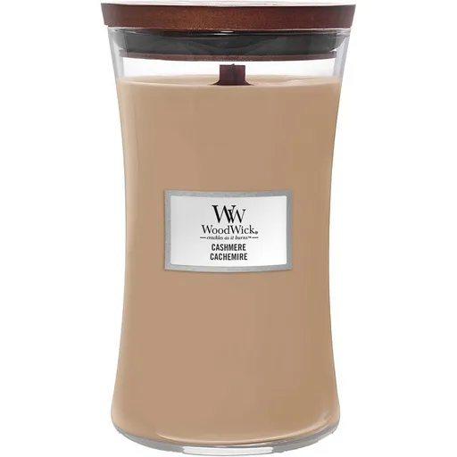 Lumânare parfumată vază mare WoodWick Cashmere,609 g