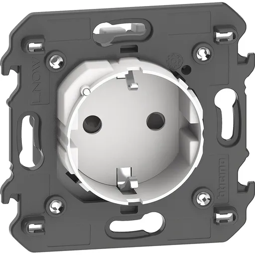 Priza conectata standard german 16A 2 module Bticino Living Now KW4141AC, alb
