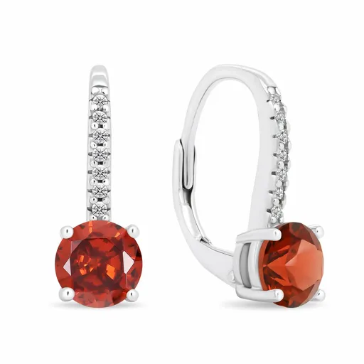 Brilio Silver Cercei strălucitori din argint cu zircon roșu EA415WGA