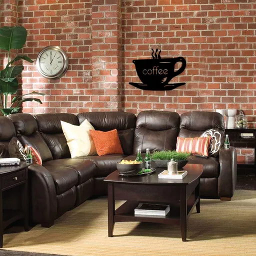 Decoratiune de perete, Bi Kahve, Dimensiune: 50 x 36 cm, Negru