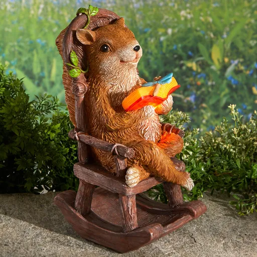 Lumina solară Veverița cu o carte