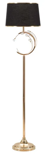 Lampadar Bruxelles, Mauro Ferretti, 1 x E27, 40W, 38x160 cm, fier/sticla, negru/auriu