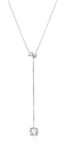 MOISS Colier flexibil din argint cu zircon cubic ETERNITY N0001033