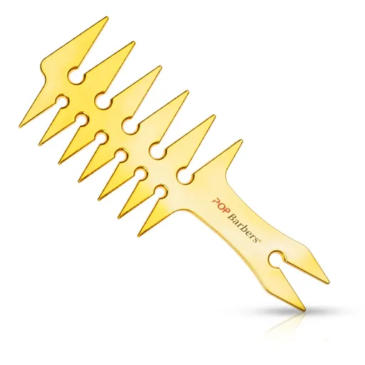 POP BARBERS - Pieptene pentru aranjat parul - Auriu