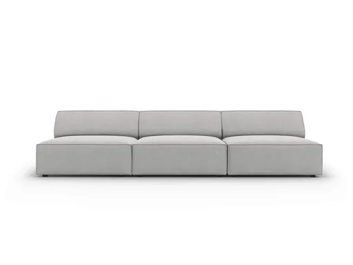 Canapea 3 locuri, Jodie, Micadoni Home, BL, 240x102x70 cm, poliester, gri deschis