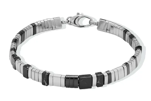 Liu Jo Brățară din mărgele pentru bărbați cu onix MLJ578