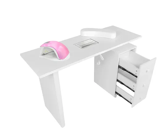 Masa Manichiura cu 3 Sertare si Aspirator Incorporat + Lampa de Unghii SUN-2C 48W