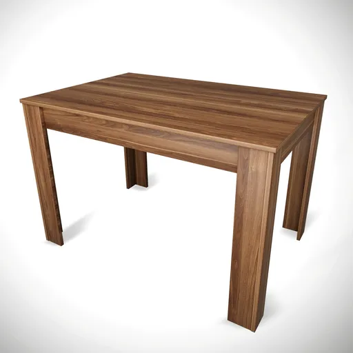 Masă de sufragerie Single Walnut, maro închis